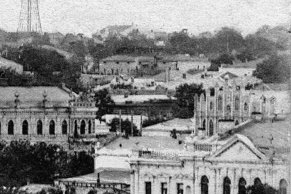 ניקולייב בשנים 1906–1910, עם בית הכנסת הגדול — העיר שבה נולד הרבי