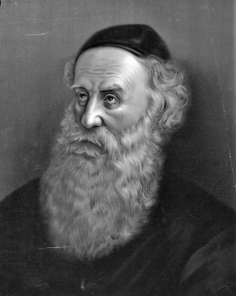 ציור מסורתי מאוחר של רבי שניאור זלמן מלאדי מאת בוריס שץ